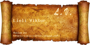 Lieli Viktor névjegykártya